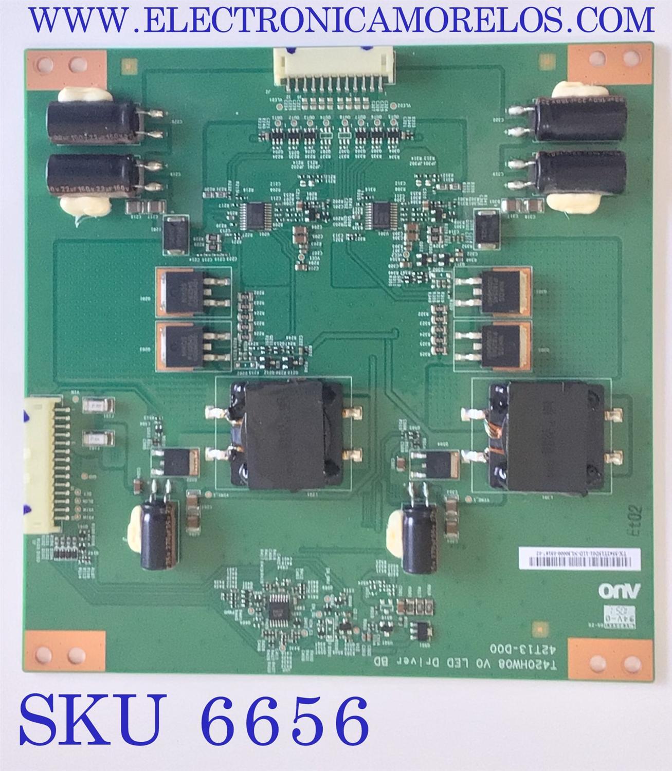 LED DRIVER PARA TV TOSHIBA / NUMERO DE PARTE 55.42T15.D01 / T420HW08 / 5542T15D01 / 42T13-D00 / PANEL T546HF01 V.0 XXXXG / MODELO 42SL417U